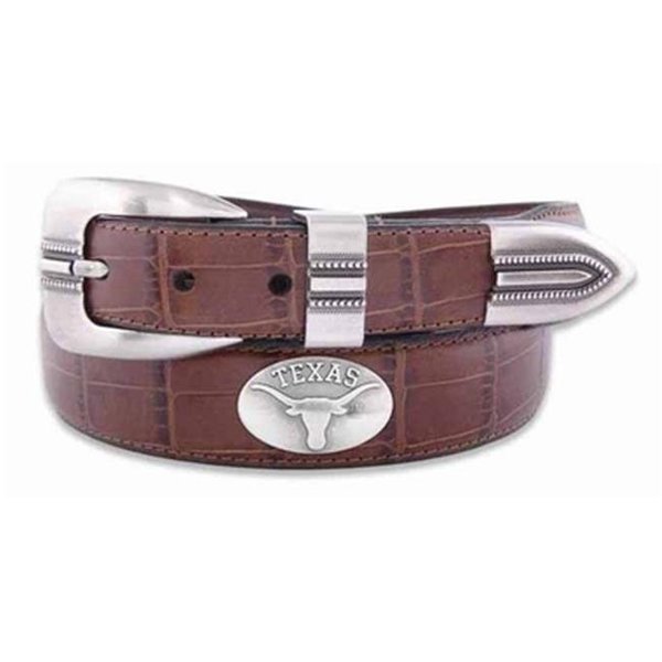 Zeppelinproducts ZeppelinProducts UTX-BOLPTCRC-TAN-36 Texas Concho Croc Tan Leather Belt; 36 Waist UTX-BOLPTCRC-TAN-36